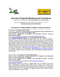 Journal of Internet Banking and Commerce an Open Access Internet Journal (