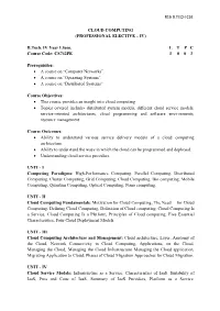 R16 B.Tech Cse. Cloud Computing
