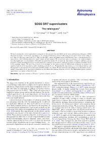 SDSS DR7 Superclusters the Catalogues