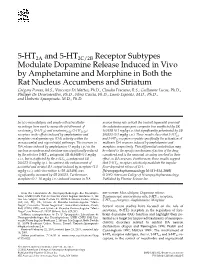 5-HT2A and 5-HT2C/2B Receptor Subtypes Modulate