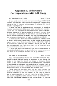 Appendix A: Petterssen's Correspondence with J.M. Stagg