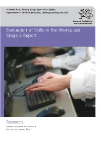 Evaluation of Skills in the Workplace: Stage 2 Report