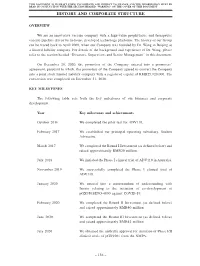 History and Corporate Structure