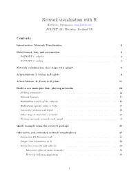 Network Visualization with R Katherine Ognyanova, POLNET 2015 Workshop, Portland OR