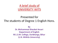 University Wits