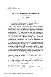 Brauer Groups of Linear Algebraic Groups