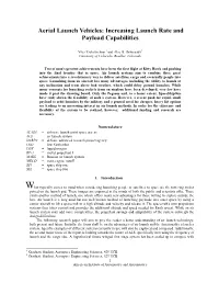 Increasing Launch Rate and Payload Capabilities