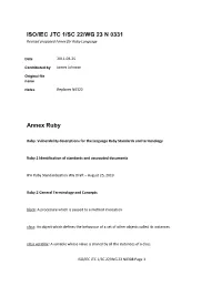 ISO/IEC JTC 1/SC 22/WG 23 N 0331 Annex Ruby
