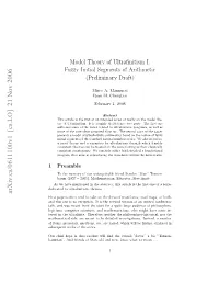 Model Theory of Ultrafinitism I: Fuzzy Initial Segments of Arithmetic