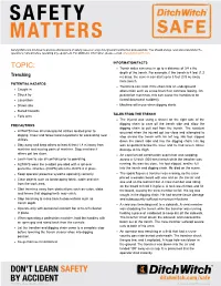 Trenching Precautions to Take Before Trenching and Tips on Safety