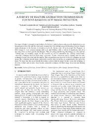 A Survey of Feature Extraction Techniques in Content-Based Illicit Image Detection
