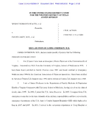 Anderson Tx Declaration