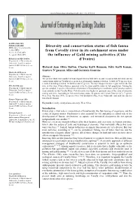 Diversity and Conservation Status of Fish Fauna from Cavally River in Its