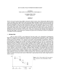 On the Use of Scatterometer Winds in Nwp