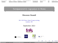 Semiparametric Regression in Stata