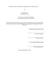 The Relation Between Intelligence and Adaptive Behavior: a Meta-Analysis