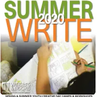 Writers & Books Summer Program 2020 Catalog