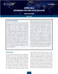 After Oslo: Rethinking the Two-State Solution Khaled Elgindy
