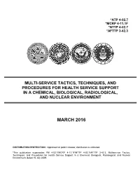 ATP 4-02.7. Multi-Service Tactics, Techniques and Procedures For