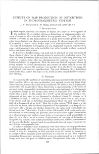Effects on Map Production of Distortions in Photogrammetric Systems J