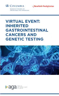 Inherited Gastrointestinal Cancers and Genetic Testing