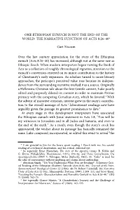 One Ethiopian Eunuch Is Not the End of the World: the Narrative Function of Acts 8:26–40*