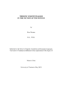 Theistic Existentialism in the Fiction of Tim Winton