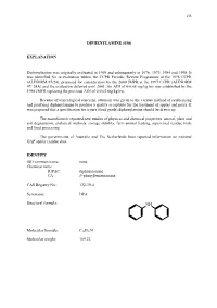 (030) EXPLANATION Diphenylamine Was Originally Evaluated in 1969