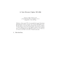 A New Stream Cipher HC-256