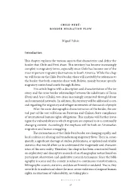 Chile-Perú: Border Migration Flow Miguel Yaksic Introduction This