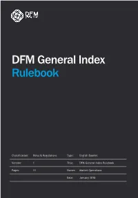 DFM General Index Rulebook