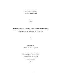 Estabilishing an Rfu Threshold for Forensic