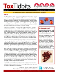 July 2017 Toxtidbits