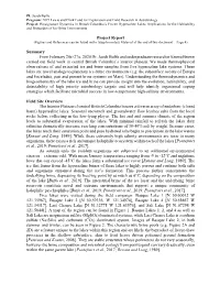 Project Report Summary from February 20Th-27Th, 2020 Dr. Jacob