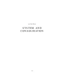 System and C O N S O L I D at I O N