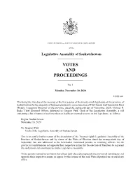Votes and Proceedings ______