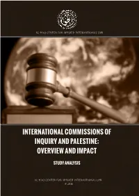 International Commissions of Inquiry and Palestine: Overview and Impact