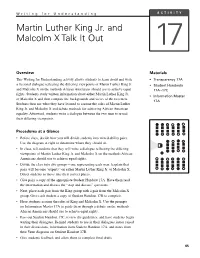 Martin Luther King Jr. and Malcolm X Talk It out 17