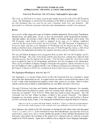 The Living Word of God: Appreciating, Trusting, & Using the Scriptures