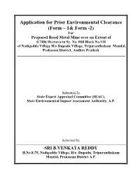 Application for Prior Environmental Clearance (Form – 1& Form