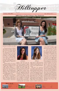 MH Class of 2013 Names Top Students