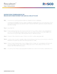 Roscoleum™ User Instructions