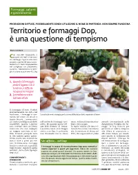 Territorio E Formaggi Dop, È Una Questione Di Tempismo