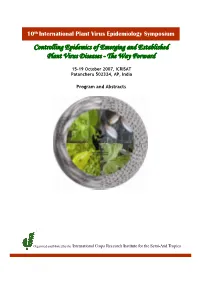 Controlling Epidemics of Emerging and Established Plant Virus Diseases - the Way Forward