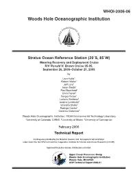 Deployment Cruise Report