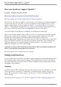 Does Your Hardware Support Opencl? - 12-29-2011 by Vincent - Streamcomputing