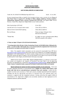 Downloaded from CPP Portal Check Regularly the Website for Any Changes/Modification/ Amendment in the Tender Enquiry