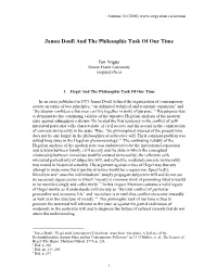 Ian Angus, James Doull and the Philosophic Task of Our Time