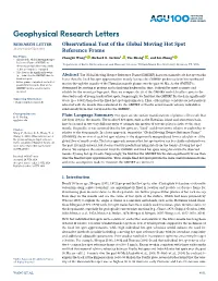 Observational Test of the Global Moving Hot Spot Reference Frame