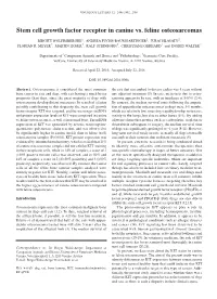 Stem Cell Growth Factor Receptor in Canine Vs. Feline Osteosarcomas